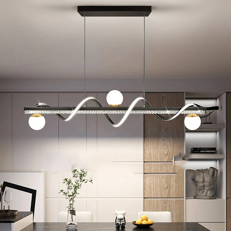 Contemporary LED Pendant Spiral Light